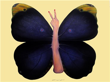 Painting, Seyed Amin Bagheri, Bitterfly, 2013, 13122