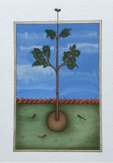 Maryam Baniasadi, A Tree and Birds, 2020, 0