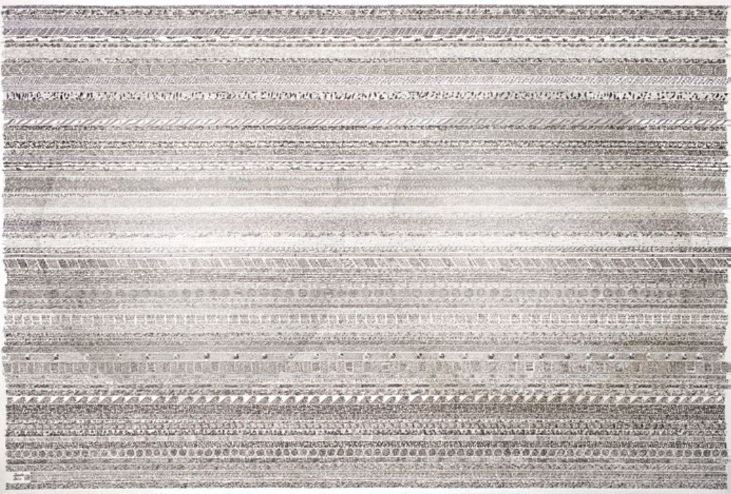 Mahmoud Zenderoudi, Encounter, 2024