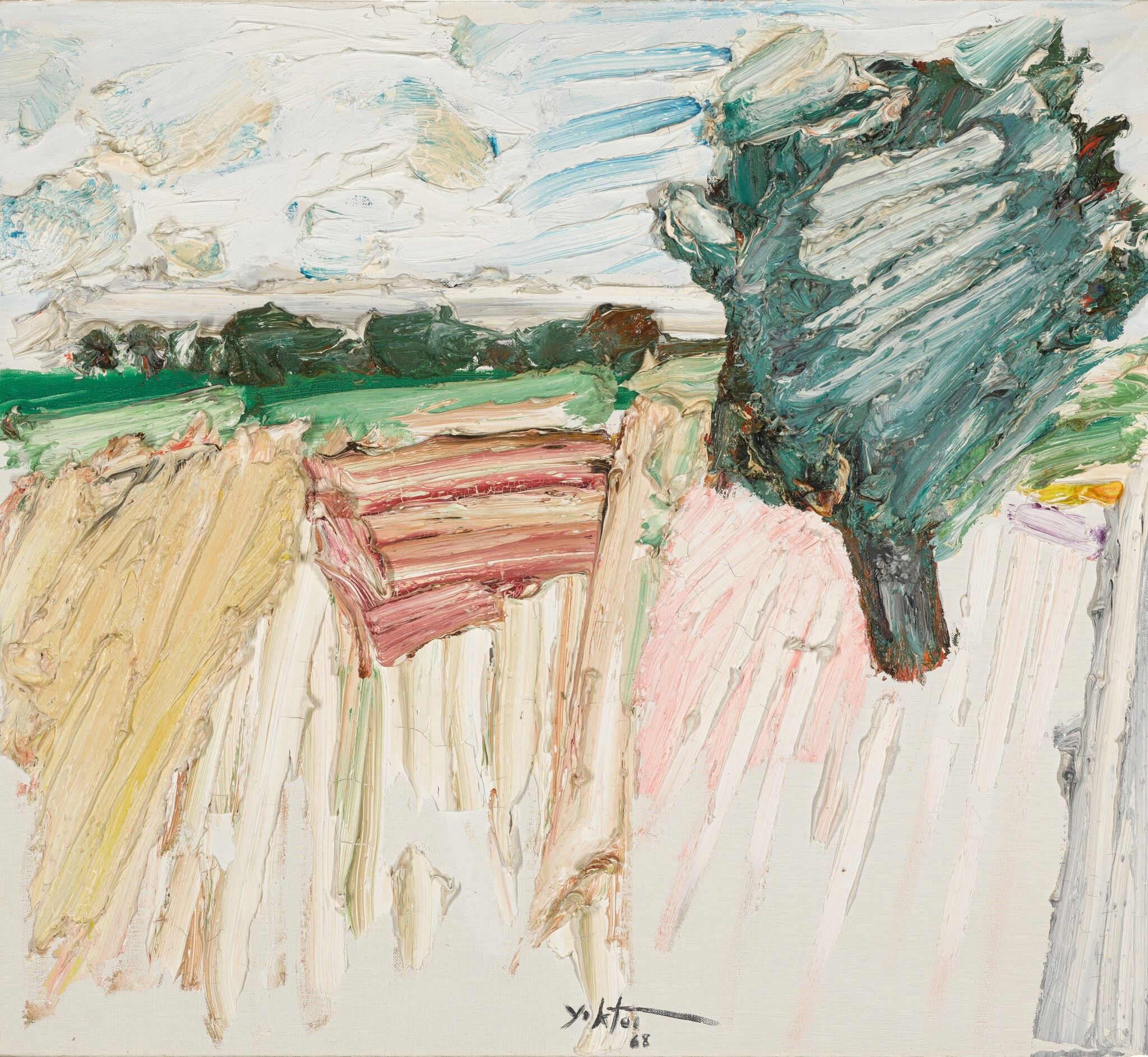 Manoucher Yektai, Untitled (Landscape), 1968