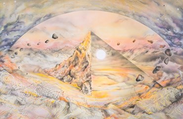 Painting, Maryam Farshad, Time Flowed on Golden Peak, , 79436