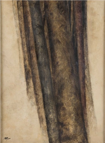 Painting, Sohrab Sepehri, Tree Trunk, 1970, 8740