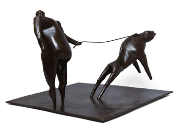 Sculpture, Bahman Mohassess, Uomo Col Cane: II Potere, 1977, 23684