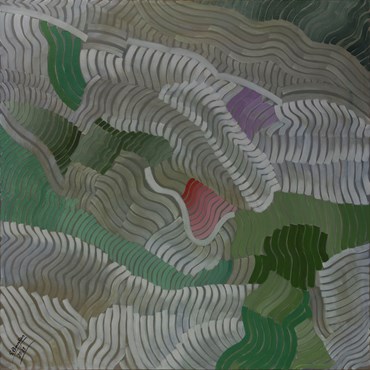 Painting, Seroj Barseghian, Wave Map, 2021, 48096