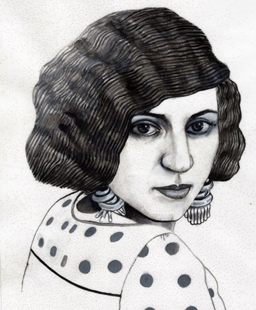 Soheila Sokhanvari, The Lor Girl (Portrait of Roohangiz Saminejad), 2022, 11486