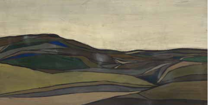 Sirak Melkonian, Abstract Landscape with Green, 1970
