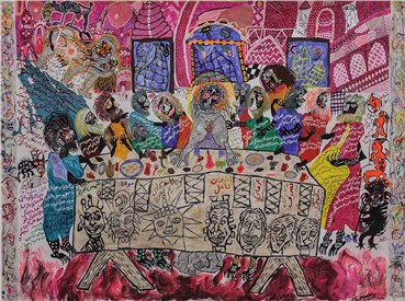 Painting, Mohammad Ariyaei, The Last Supper, 2019, 23572
