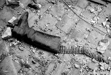 , Lee Miller, Debris on pavement outside, St Malo, France, 1944, 79268