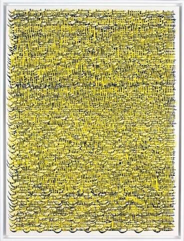 Painting, Hadieh Shafie, Grid Cut Peel Yellow 1, 2017, 31784