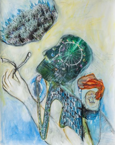 Mixed media, Atousa Bandeh, Untitled III (Self portrait), 2024, 76369