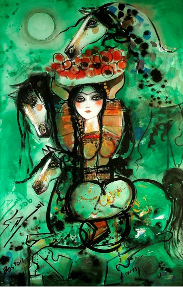 Painting, Nasser Ovissi, The Girl, 2001, 55713