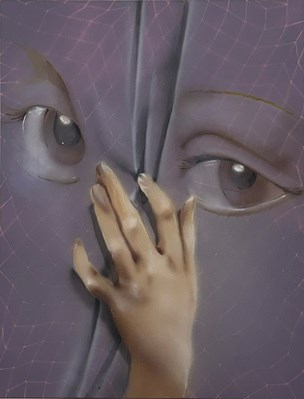 Painting, Hoda Kashiha, Folding Gaze, 2025, 78525