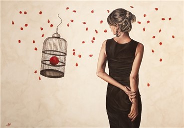 Painting, Arash Emdadian, Heart in a Cage, 2012, 10118