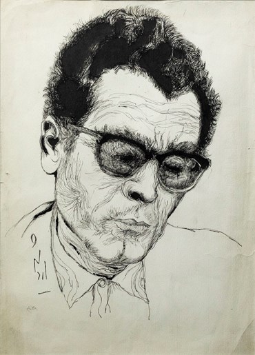 , Ardeshir Mohassess, Portrait of Parviz Shapour, 1970, 50984