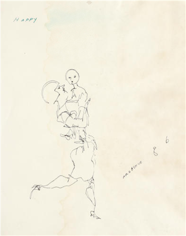 Painting, Ardeshir Mohassess, Mother and Child, 1986, 37724