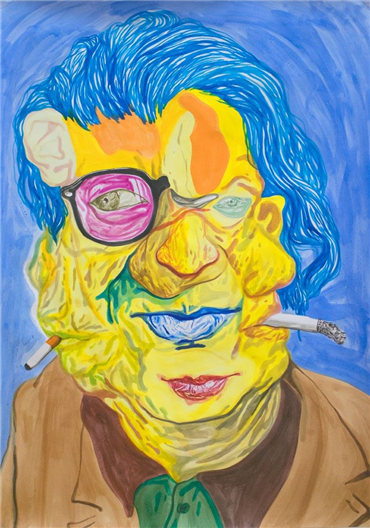 Mixed media, Parsa Mostaghim, Portrait of Morton Feldman, 2020, 27847
