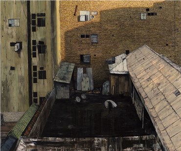 Painting, Javad Modaresi, Rooftop, 2020, 30172