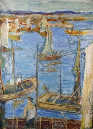 Painting, Abolghasem Saidi, Fishing Vessels at the Port, 1954, 15901
