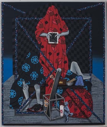 Mixed media, Amir H Fallah, The Triangle in the Shattered Square, 2013, 1133