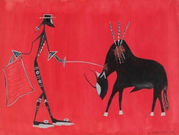 Painting, Jazeh Tabatabai, Bullfighting, 1984, 79645