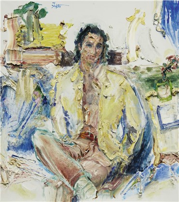 Painting, Manoucher Yektai, portrait of Darius Yektai, 1996, 19084