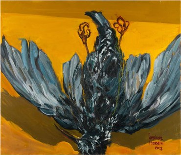Painting, Golnaz Hosseini, Dead Bird, 2018, 20994