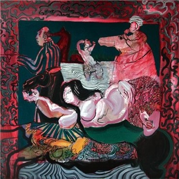 Painting, Rokni Haerizadeh, Khosrow, Shirin and Farhad, 2007, 4398