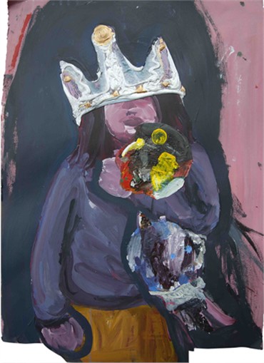 Painting, Hesam Rahmanian, Princess with a Pigeon, 2012, 1499