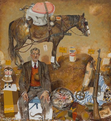 Painting, Davood Zandian, The Man Has a Horse, 2021, 56714
