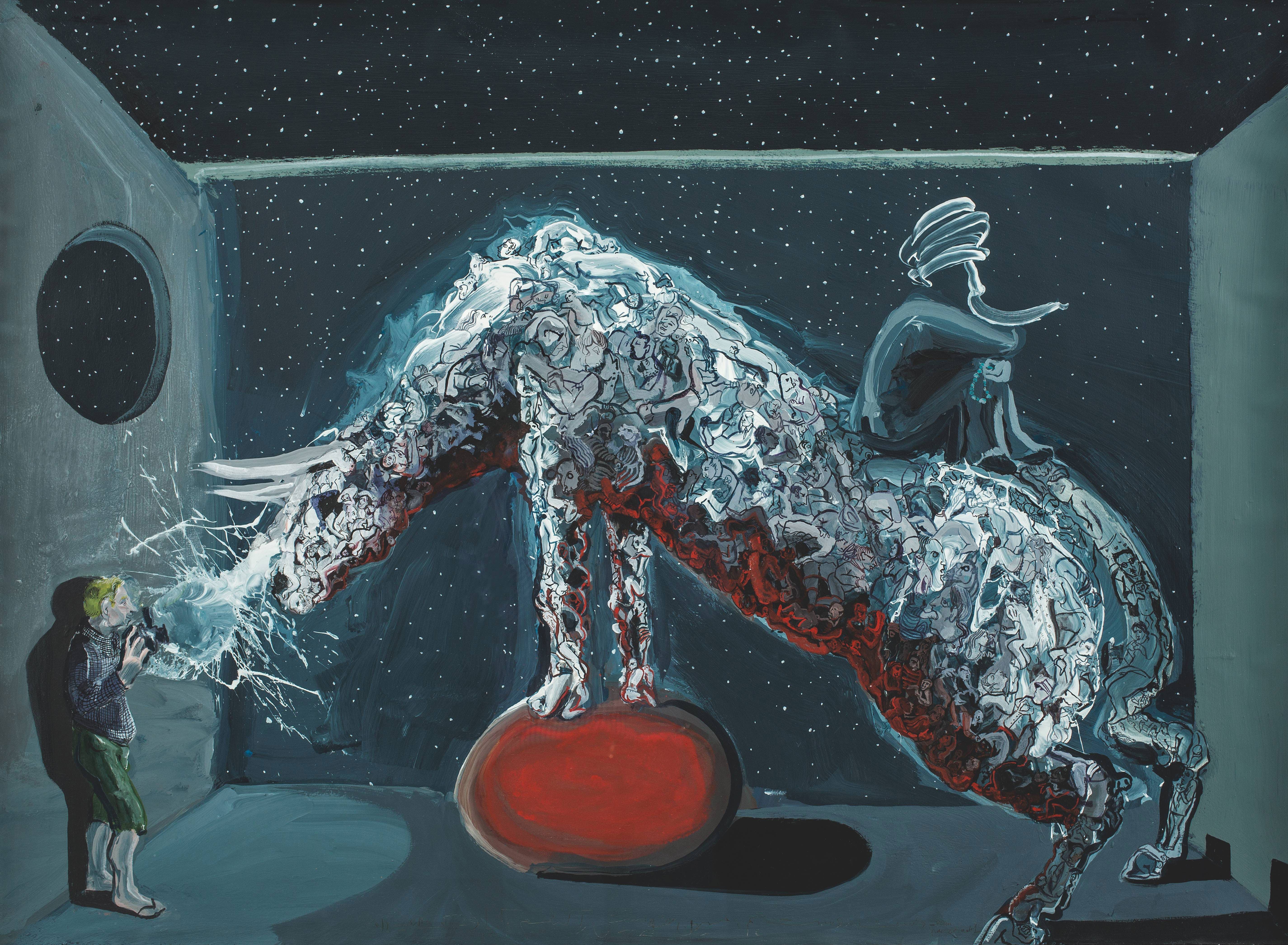 Rokni Haerizadeh, We Will Join Hands in Love and Rebuild Our Country, 2012