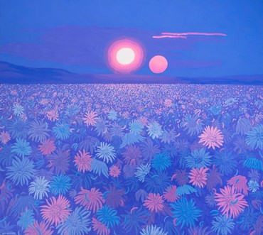 Painting, Iman Ebrahimpour, A Planet with Two Stars, 2023, 77194