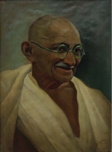 Aliakbar Sanati, Portrait of Mahatma Gandhi, 1971, 0