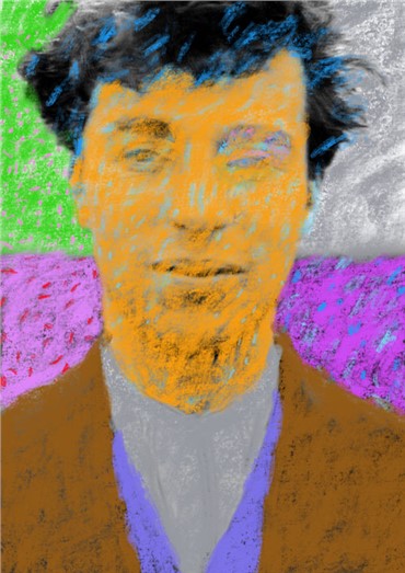 Painting, Farshid Mesghali, Chaplin, , 8320
