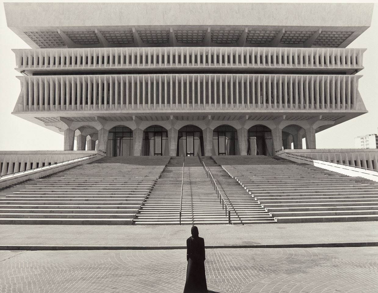 Shirin Neshat, Figure in Front of Steps, 1999