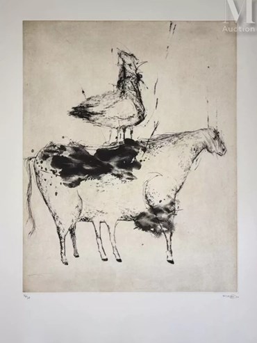 Printmaking, Marjan Seyedin, Musicians of Bremen, , 82539