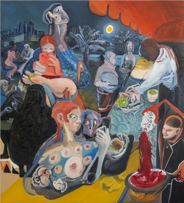 Painting, Rokni Haerizadeh, Ex-Sacrifice + Ramadan Palm, 2015, 22403