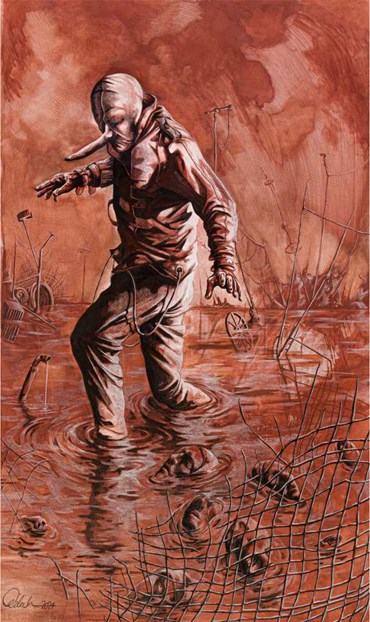 Painting, Payam Qelichy, Mirage, 2024, 74955