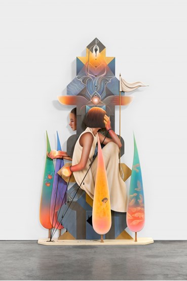 Painting, Arghavan Khosravi, The Totem (Four Cypresses), 2025, 80656