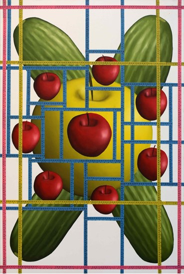 Painting, Ali Alemzadeh Ansari, Fruit Clock, 2021, 52364