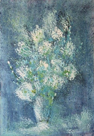 Painting, Manouchehr Niazi, White Flower Bouquet , , 56576