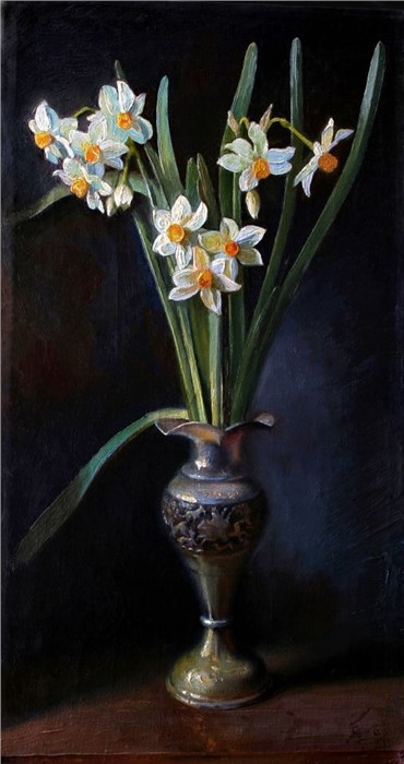 Painting, Jafar Petgar, Narcissus Flower, 1940, 6910