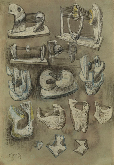 , Henry Moore, Fourteen Ideas for Sculpture, 1939, 82857