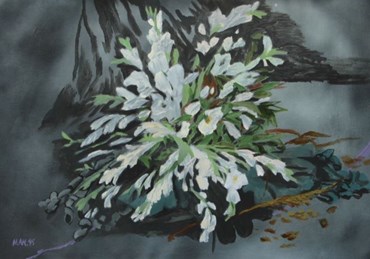 Painting, Mahsa Mohammadi, Funeral Flowers, 2016, 75056
