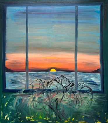 Painting, Donya Aalipour, Rhinos Toward the Sea, 2025, 80683