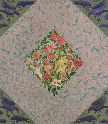 Painting, Gizella Varga Sinaei, Flower Garden, 2010, 8007