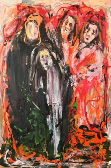 Painting, Mohammad Fassounaki, Mothers, , 52577