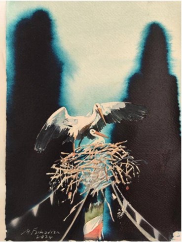 Painting, Mehdi Farhadian, The Nest, 2024, 70547