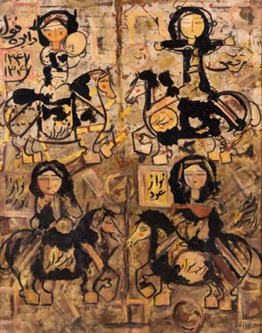 Painting, Nasser Ovissi, Music Band, 1968, 72356