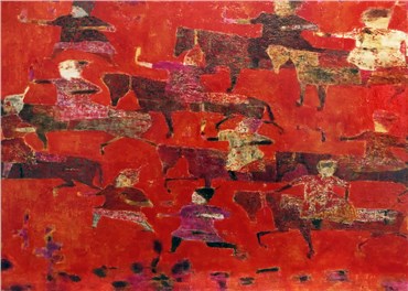 Painting, Reza Derakshani, Red Hunt, 2019, 24691