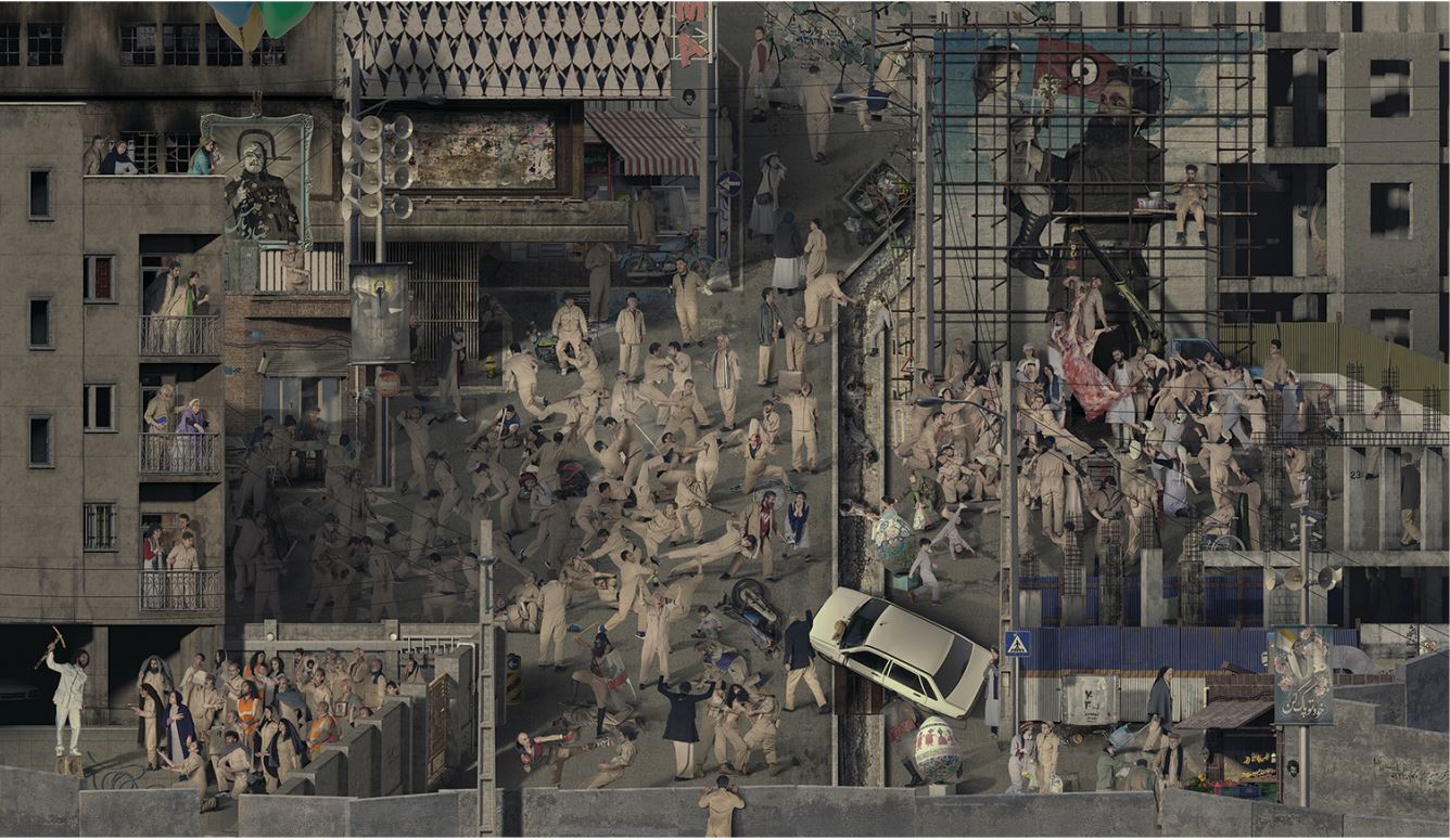 Siamak Filizadeh, Flower Garden of Human L one (scene 1), 2021